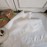 Elegant Linen Table Runner With Laces